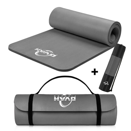 Premium 15MM Extra Thick Non-Slip Yoga Mat for Gym Workouts and Pilates - Designed for Women - UK Edition