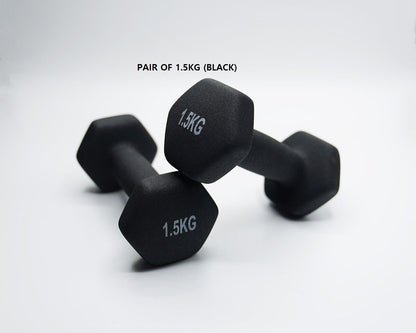 Neoprene Dumbbell Pair Home Weights Gym Fitness Sports