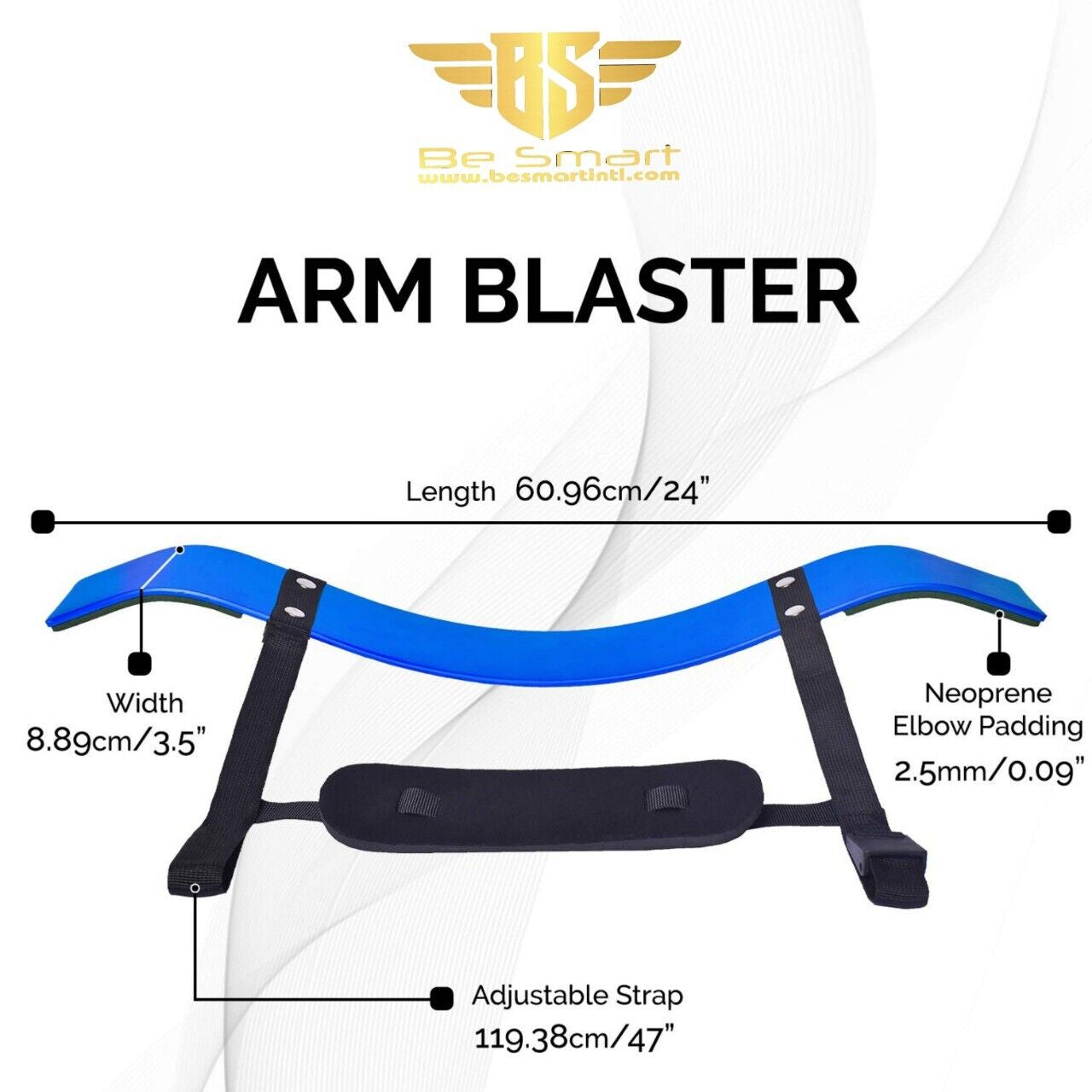 Arm Blaster Biceps Isolator Gym Bar Curl Support Triceps Muscle Builder Training