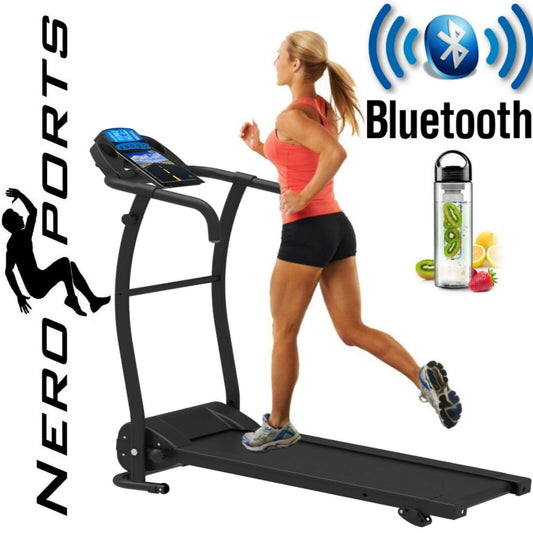 TREADMILL Running Machine Folding Electric BLUETOOTH ADJUSTABLE INCLINE NERO PRO