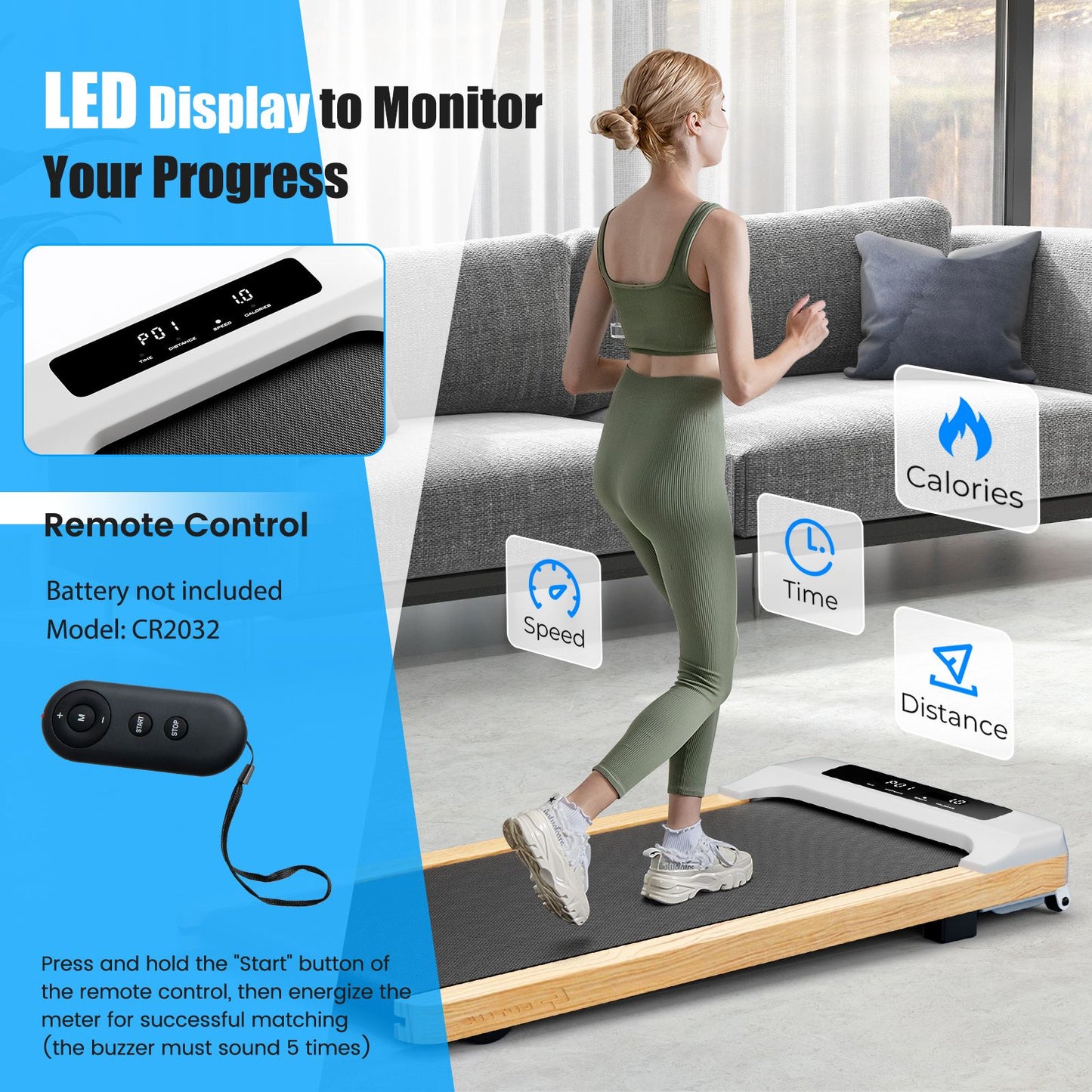 Under Desk Treadmill Walking Pad with 7-Layer Running Belt